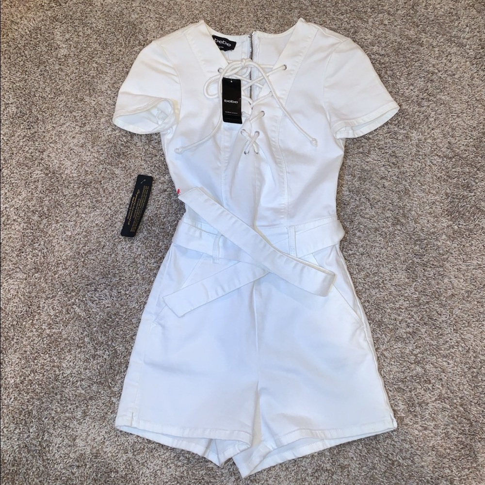 Bebe Lace Up Romper size 00